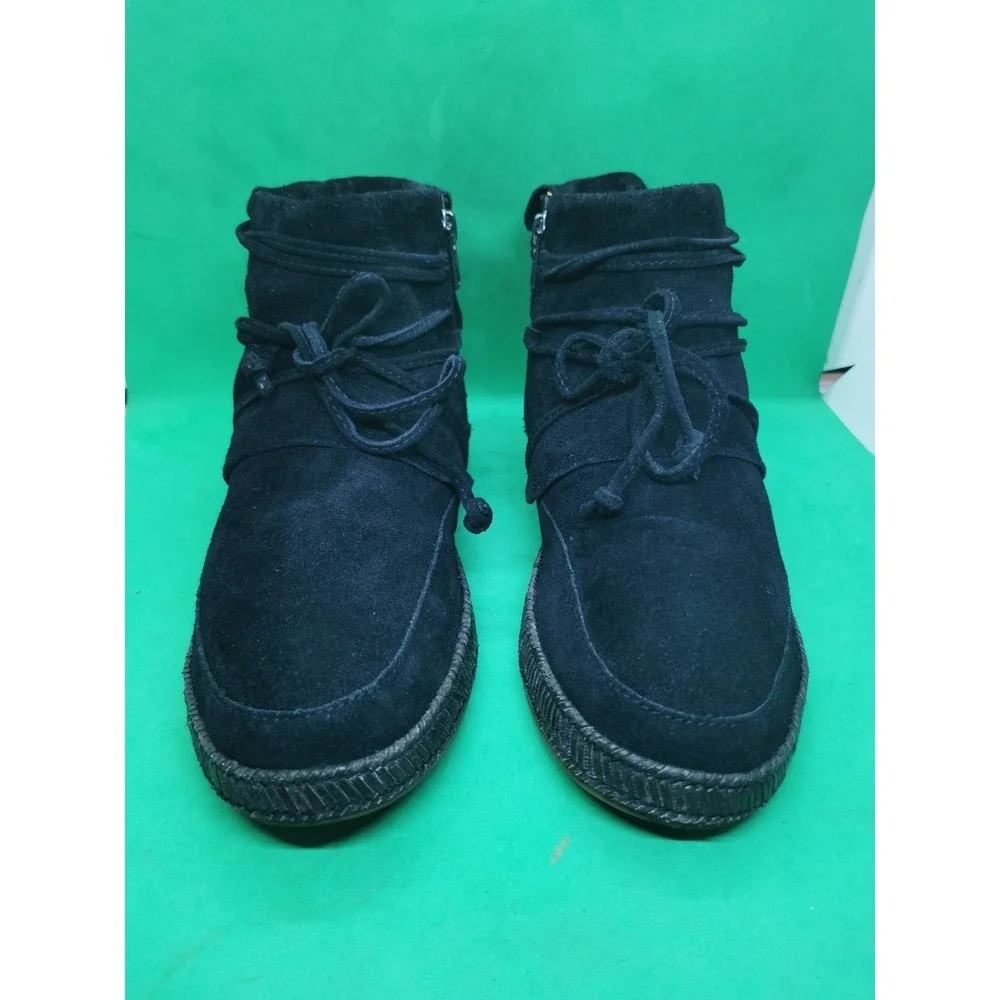 UGG Australia Reid Slate Chestnut Black Ankle Boot Suede Zipper Size 10 M